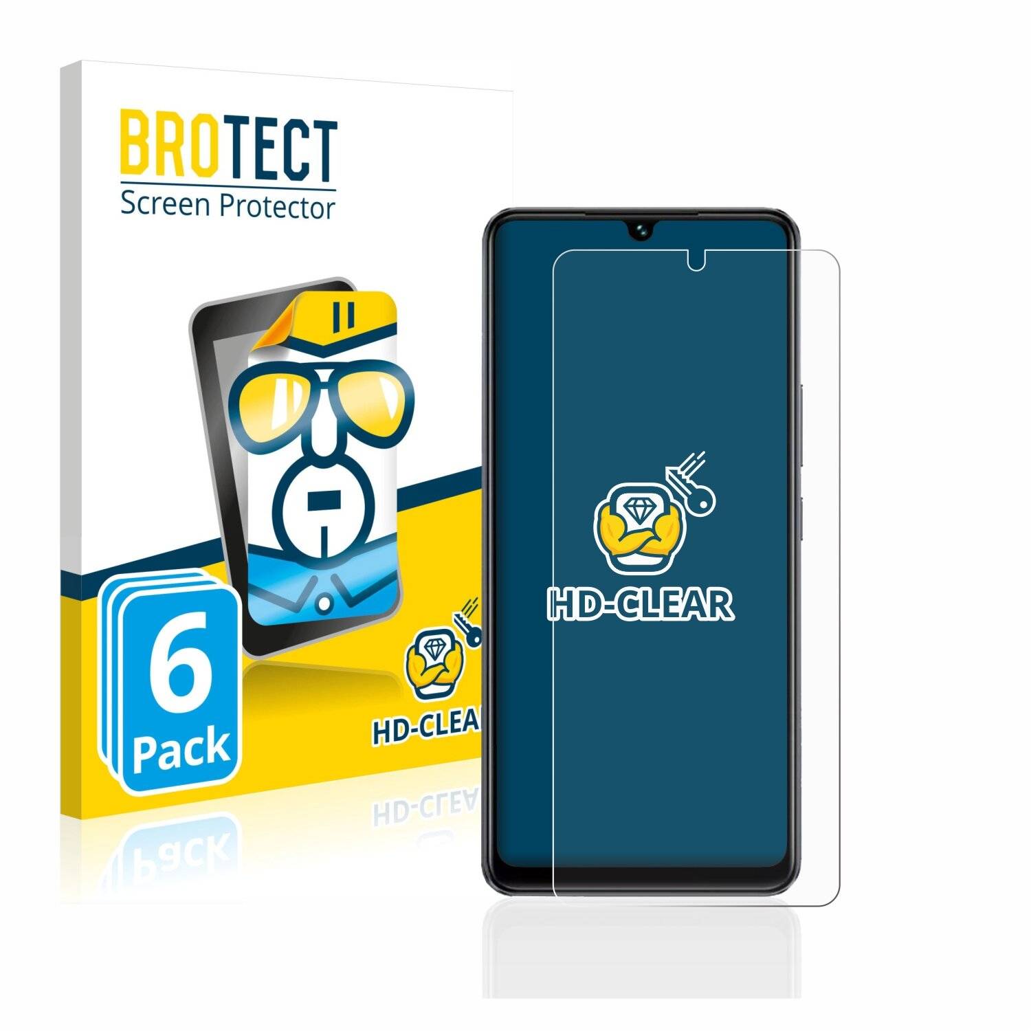 6x BROTECT HD-Clear Displayschutzfolie für Vivo