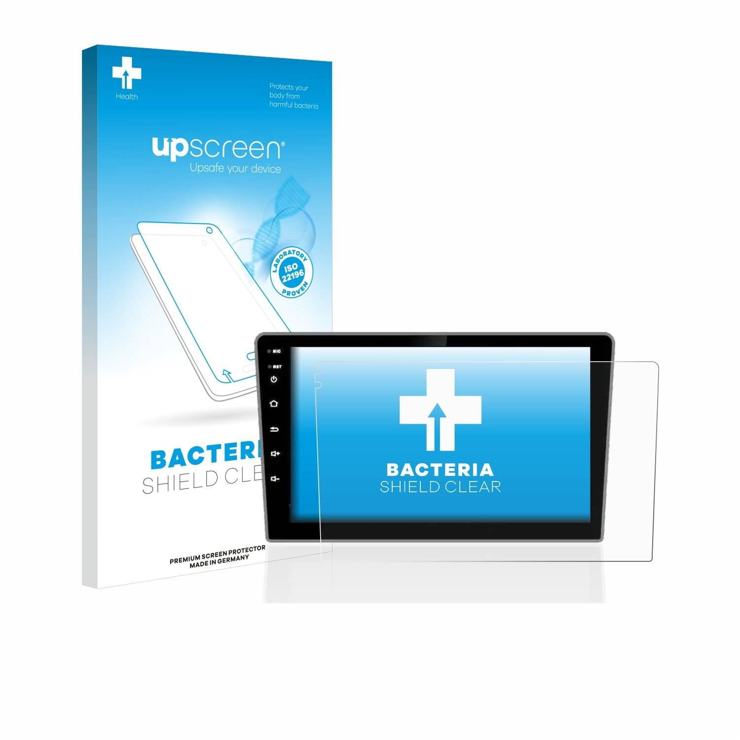upscreen Bacteria Shield Clear Premium Antibakterielle Displayschutzfolie für Isudar T72