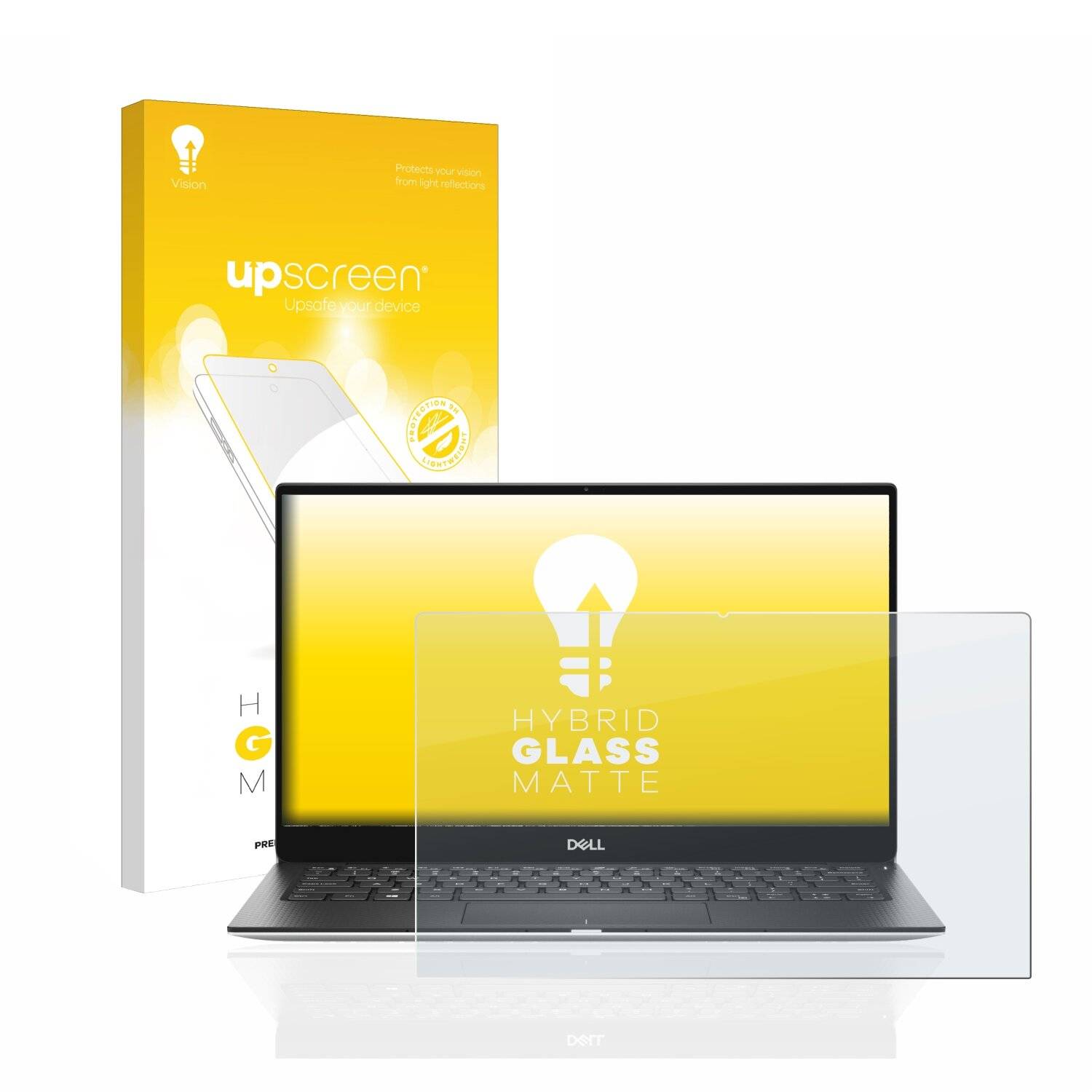upscreen Hybrid Glass Matte Premium Schutzglas Folie für Dell XPS 13 9310 2-in-1