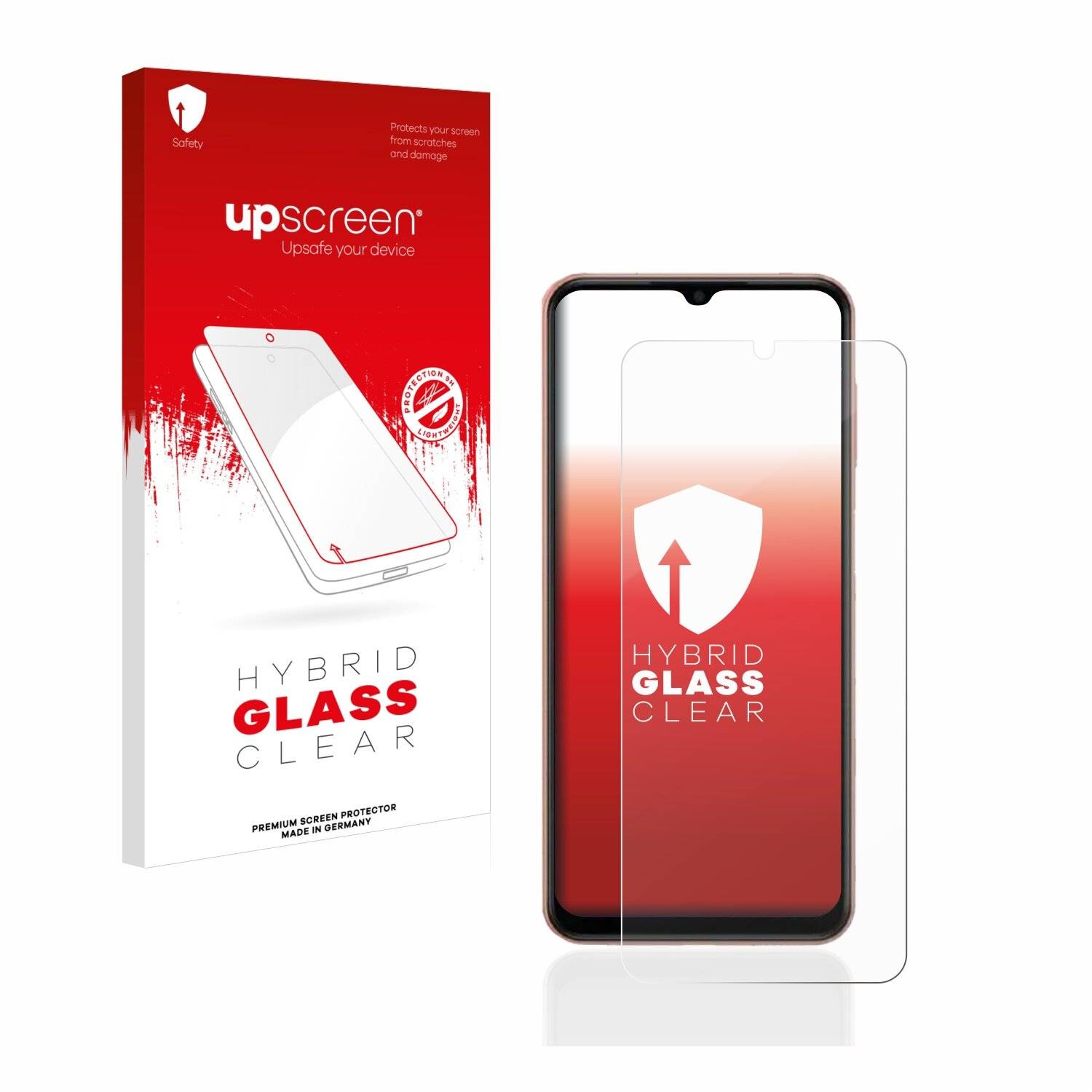 upscreen Hybrid Glass Clear Premium Schutzglas Folie für Samsung Galaxy