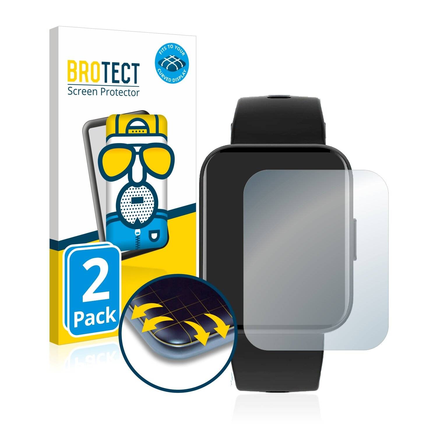 2x BROTECT Flex Matte Full-Cover Displayschutzfolie für Kuizil K21