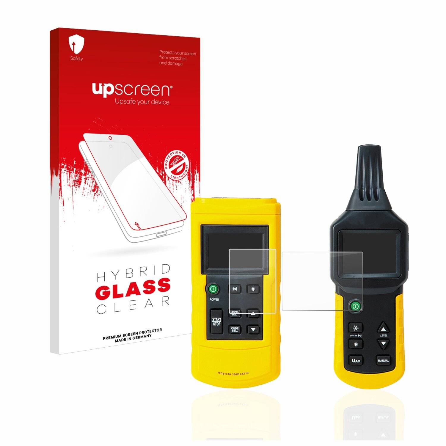 upscreen Hybrid Glass Clear Premium Schutzglas Folie für Chauvin Arnoux 6681 LOCAT-N