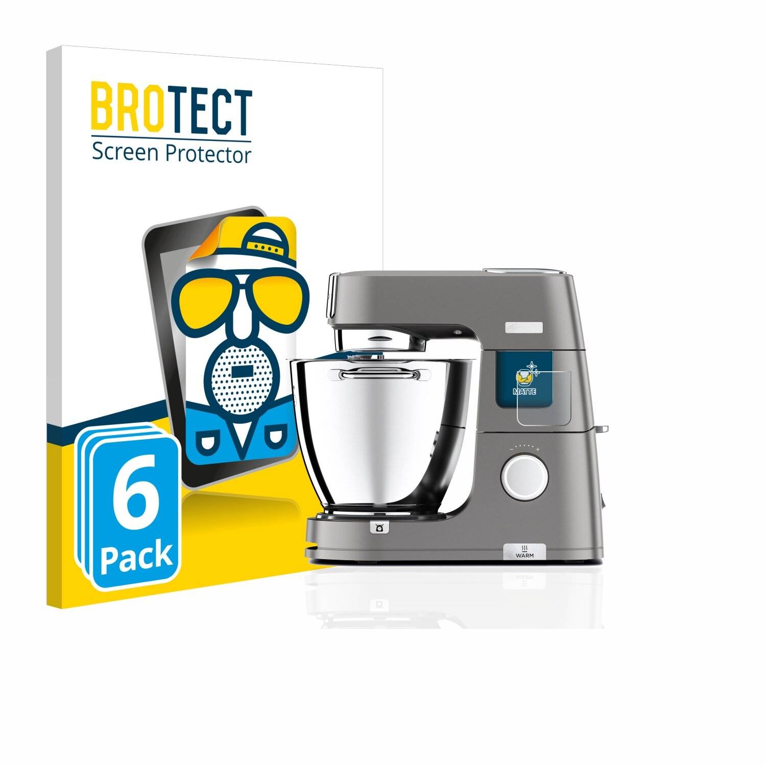 6x BROTECT Matte Displayschutzfolie für Kenwood Titanium Chef Patissier XL - Entspiegelt,