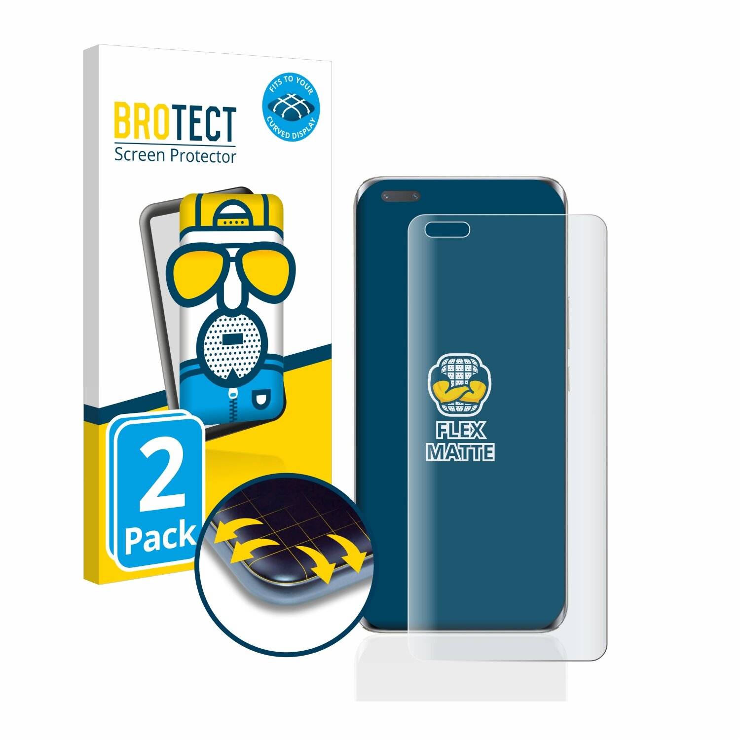 2x BROTECT Flex Matte Full-Cover Displayschutzfolie für Honor Magic5