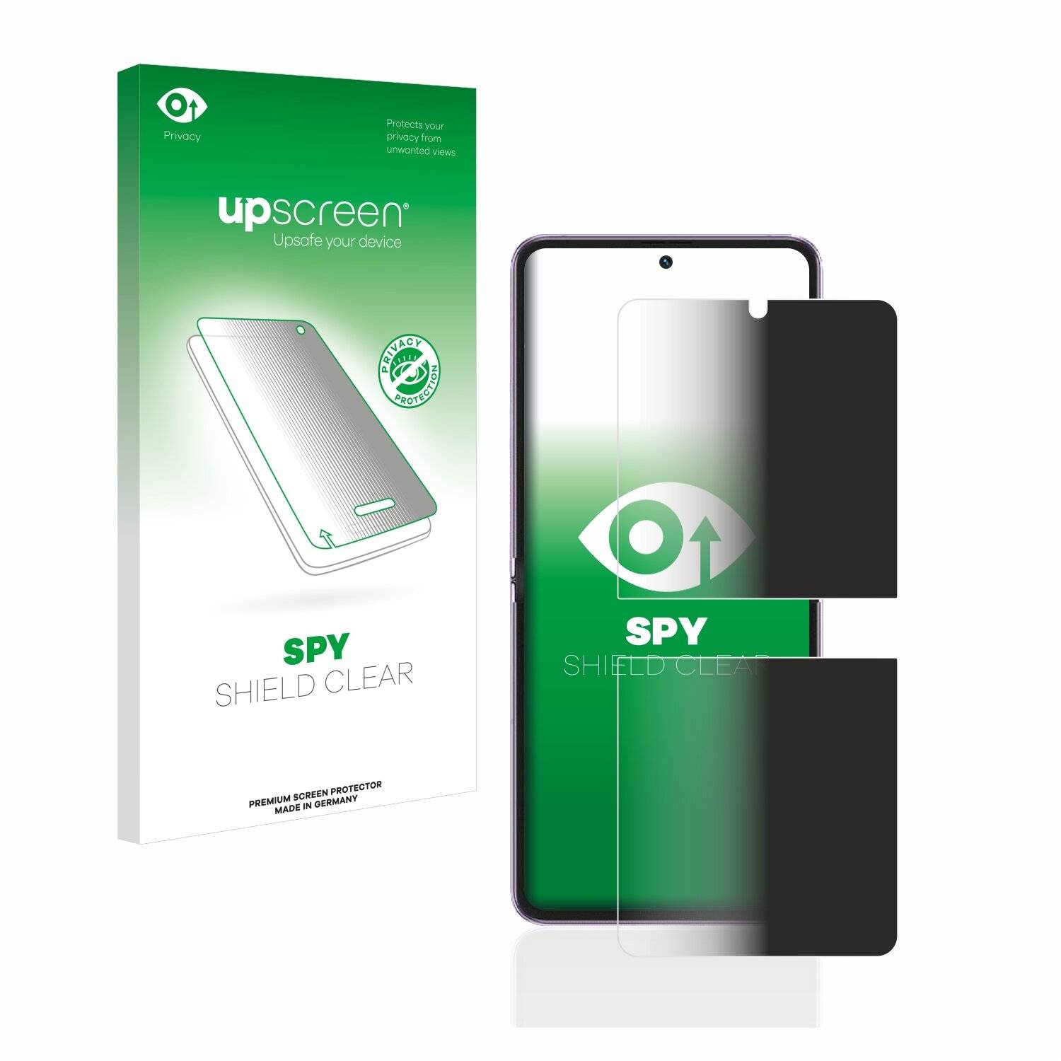upscreen Spy Shield Clear Premium Blickschutzfolie für Vivo X
