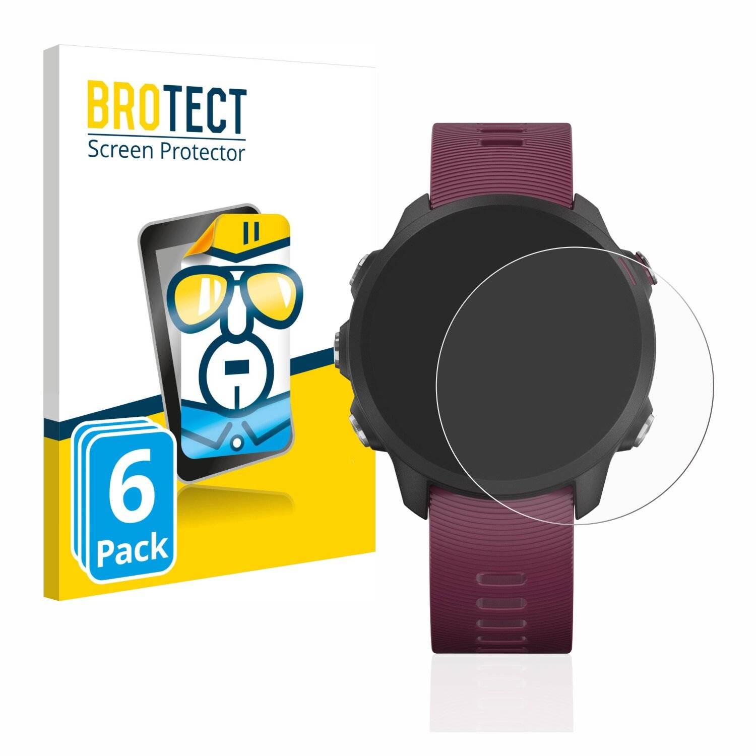 6x BROTECT HD-Clear Displayschutzfolie für Garmin Forerunner