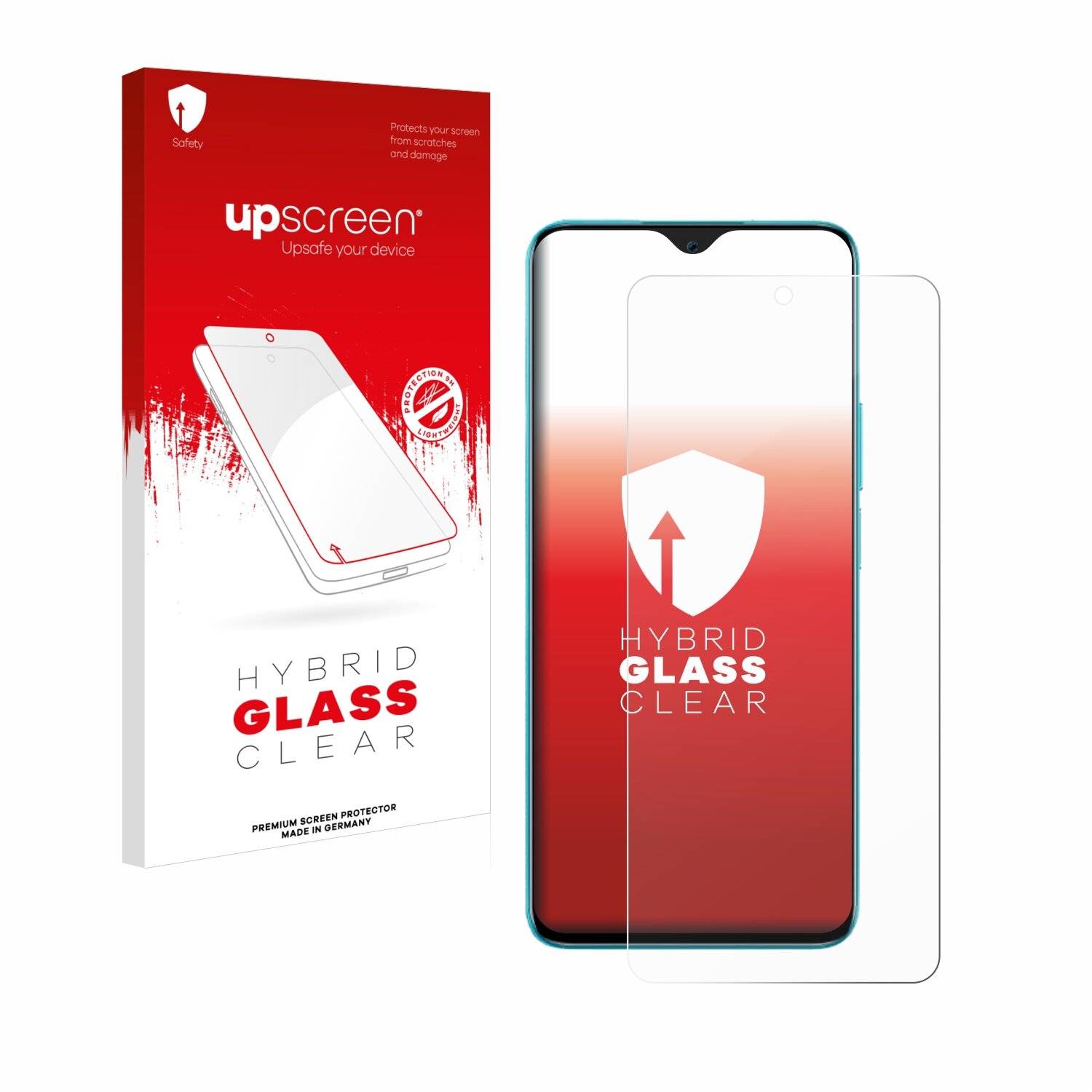 upscreen Hybrid Glass Clear Premium Schutzglas Folie für Honor 90
