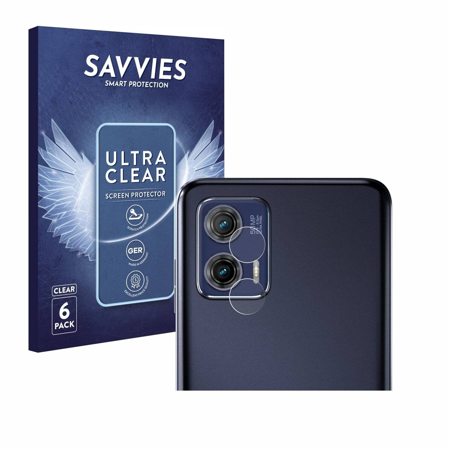 6x Savvies SU75 Displayschutzfolie für Motorola Moto G73 5G (NUR
