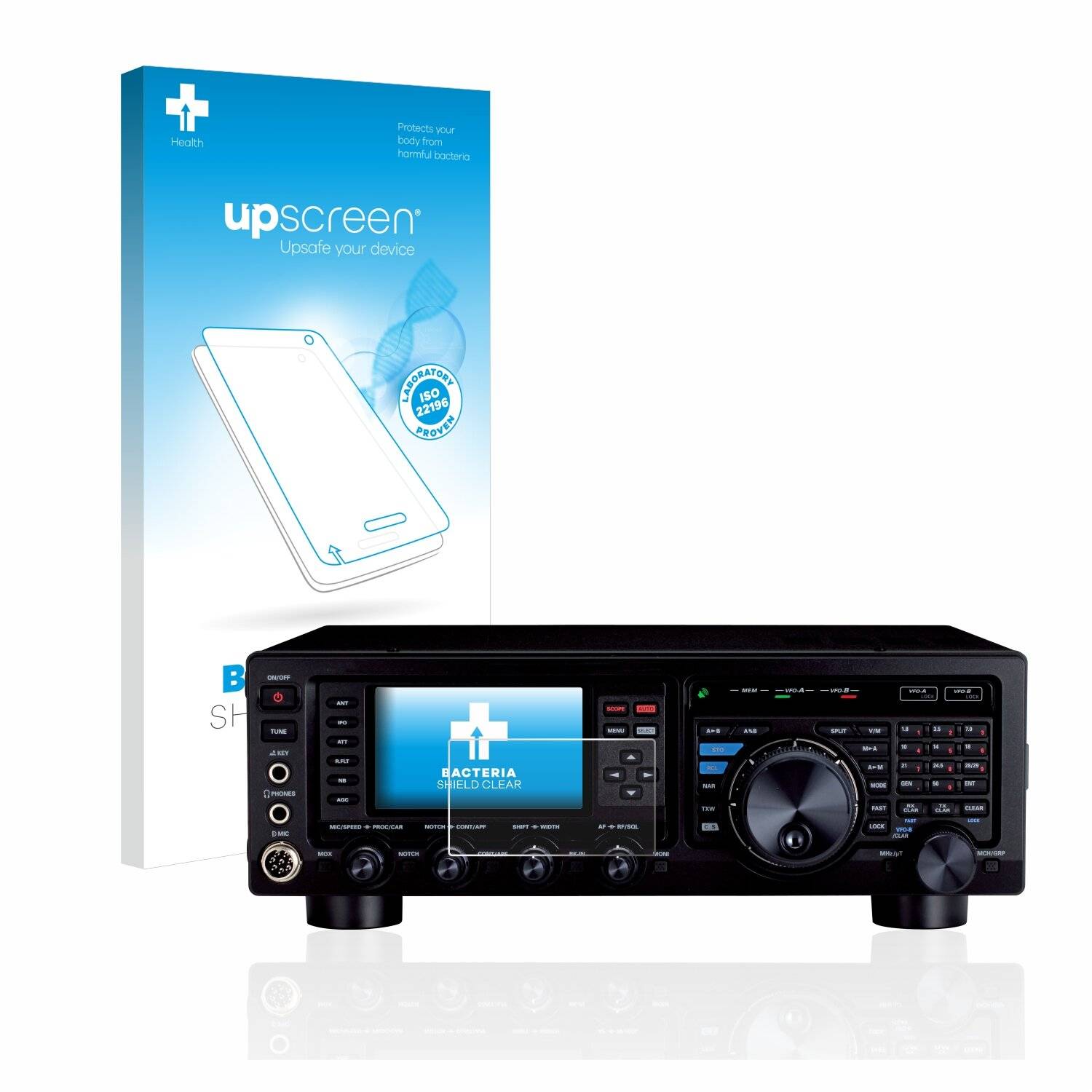 upscreen Bacteria Shield Clear Premium Antibakterielle Displayschutzfolie für Yaesu FT DX