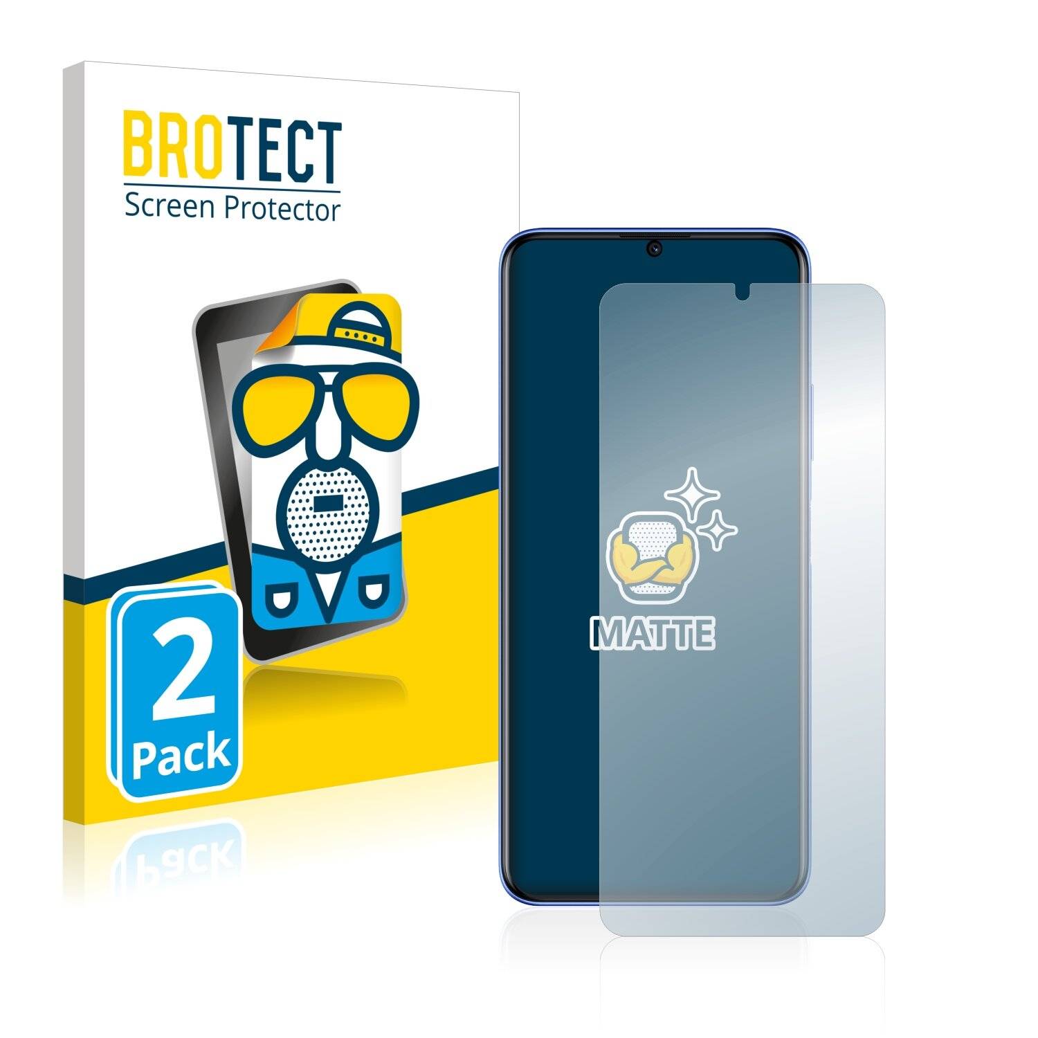 2x BROTECT Matte Displayschutzfolie für Huawei Nova Y70 Plus - Entspiegelt,