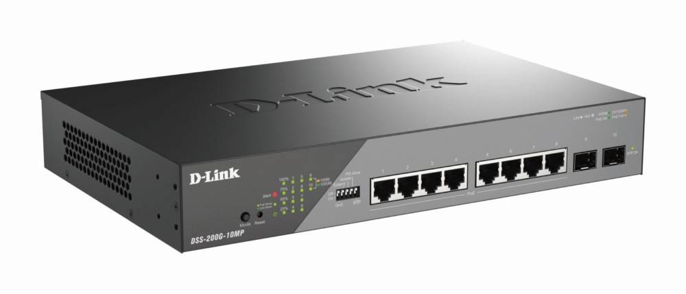 DLink Deutschland 10-Port Gigabit Switch DSS-200G-10MP/E