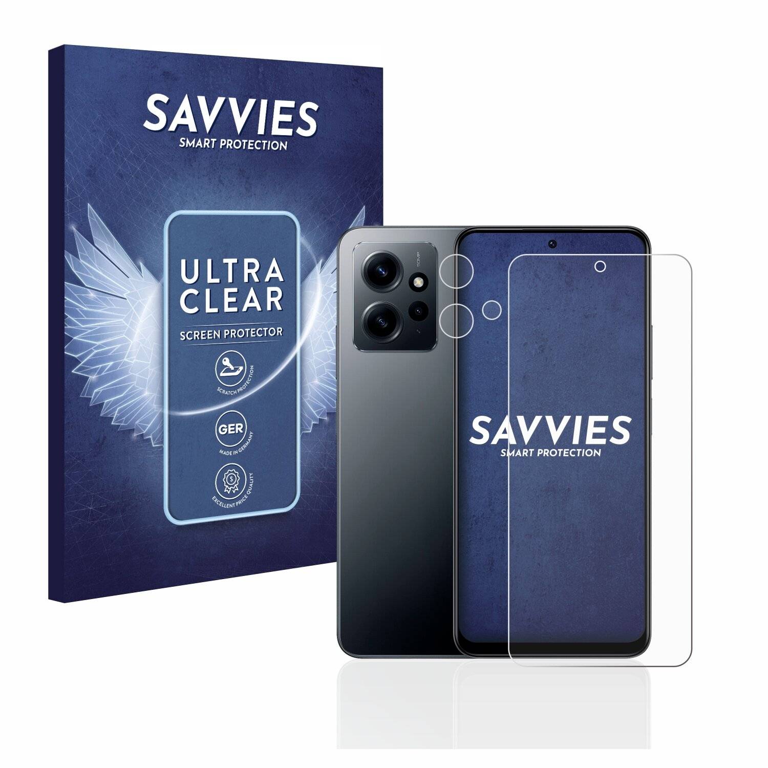 18x Savvies SU75 Displayschutzfolie für Xiaomi Redmi Note 12 4G