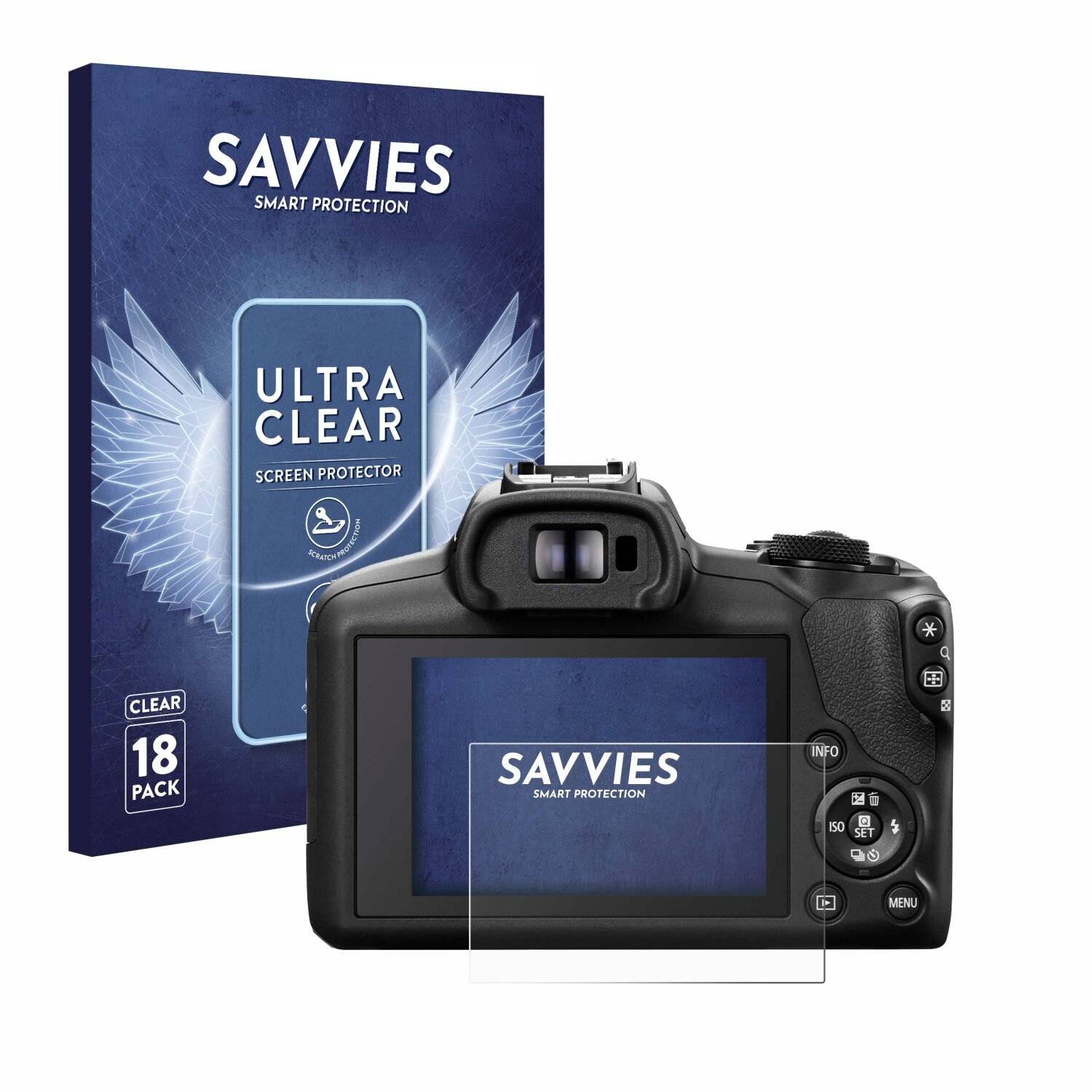 18x Savvies SU75 Displayschutzfolie für Canon EOS