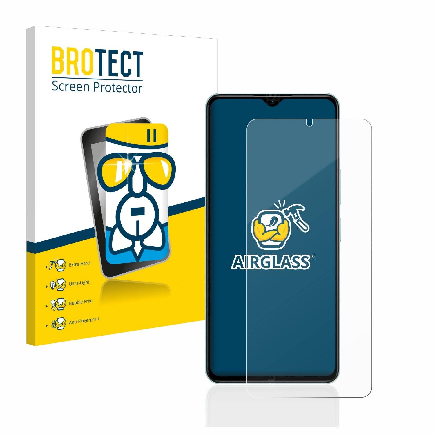 BROTECT AirGlass Schutzglas Folie für Vivo Y35