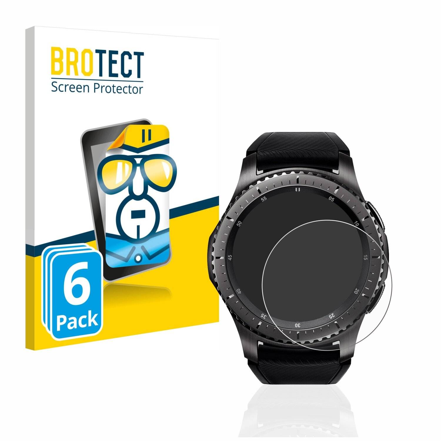 6x BROTECT HD-Clear Displayschutzfolie für Samsung Gear S3
