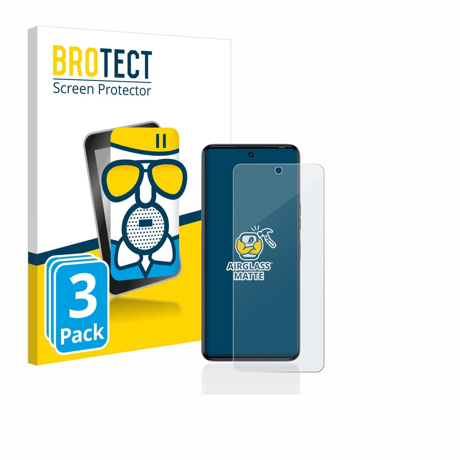 3x BROTECT AirGlass Matte Schutzglas Folie für Tecno Camon 20