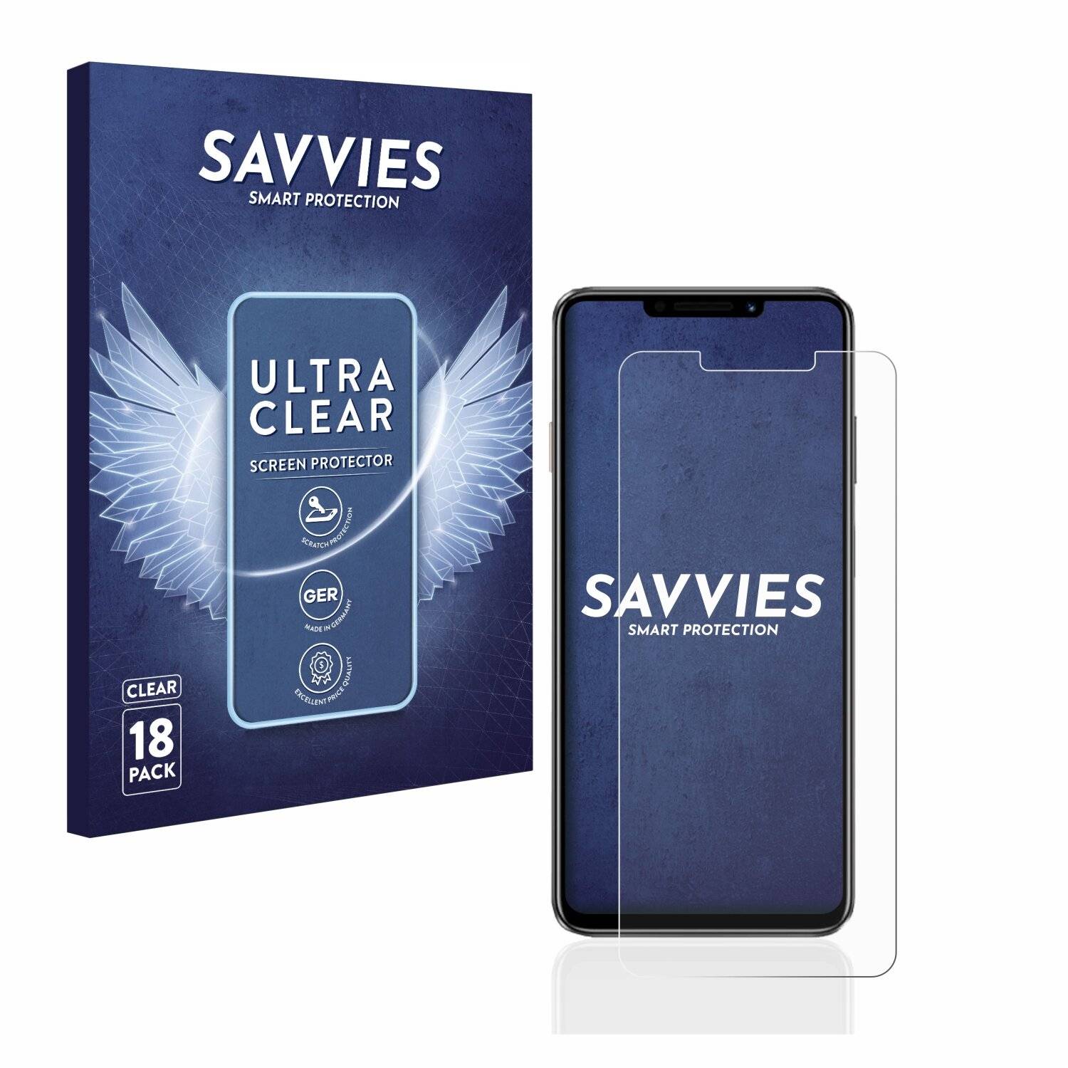 18x Savvies SU75 Displayschutzfolie für Huawei nova
