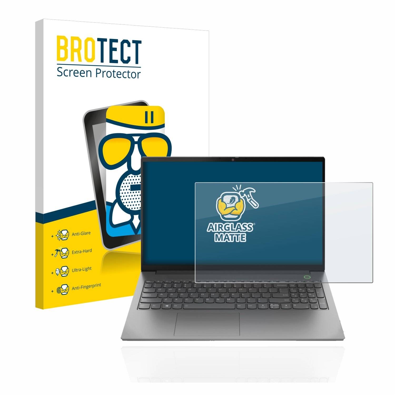 BROTECT AirGlass Matte Schutzglas Folie für Lenovo ThinkBook 15 Gen 2