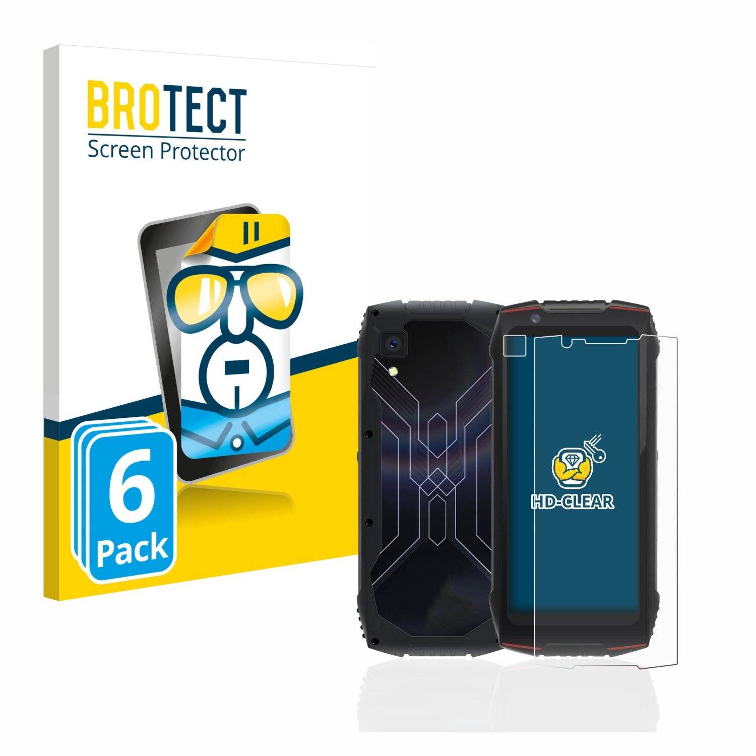 6x BROTECT HD-Clear Displayschutzfolie für Cubot King Kong Mini 3