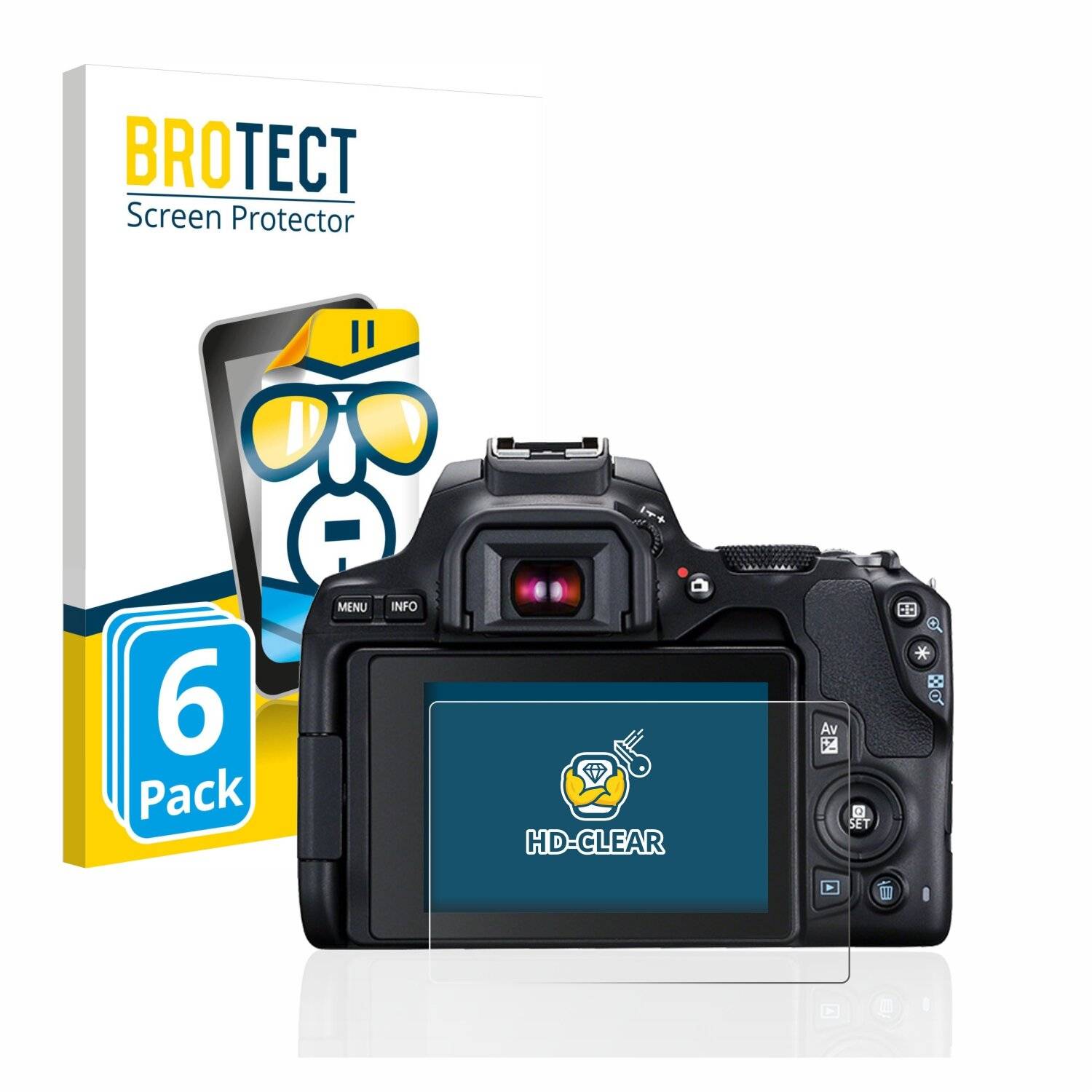 6x BROTECT HD-Clear Displayschutzfolie für Canon EOS