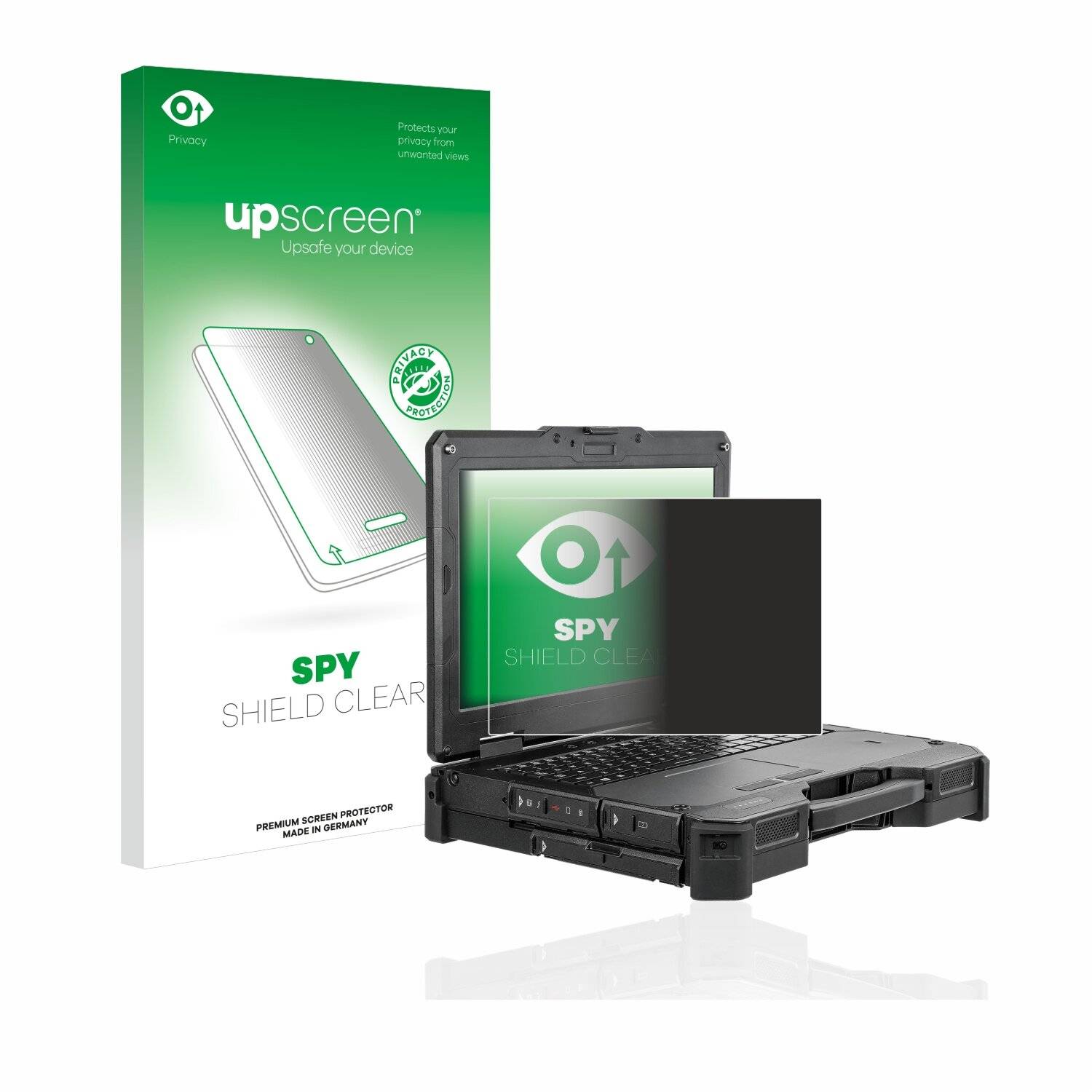upscreen Spy Shield Clear Premium Blickschutzfolie für Getac X600 Server /Server