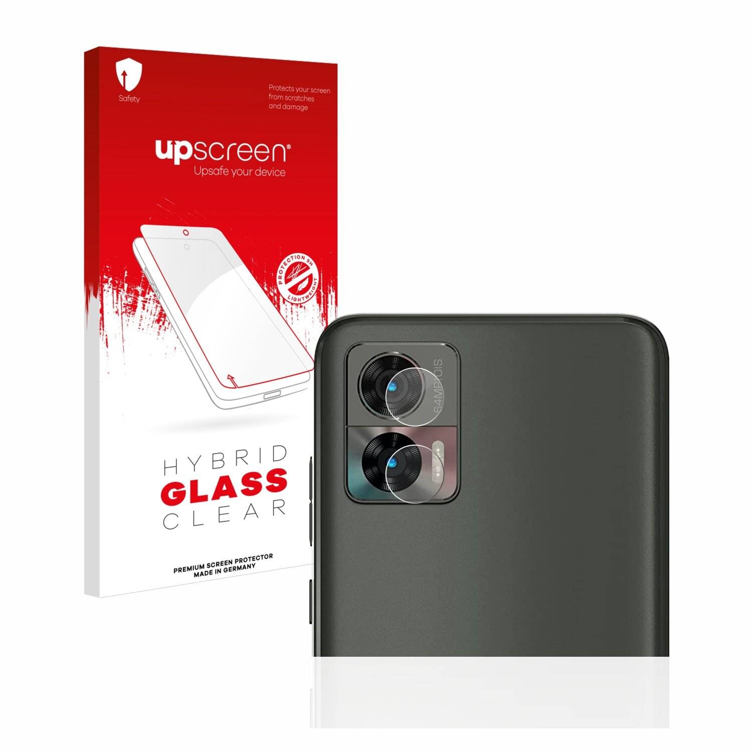 upscreen Hybrid Glass Clear Premium Schutzglas Folie für Motorola Edge 30 Neo (NUR