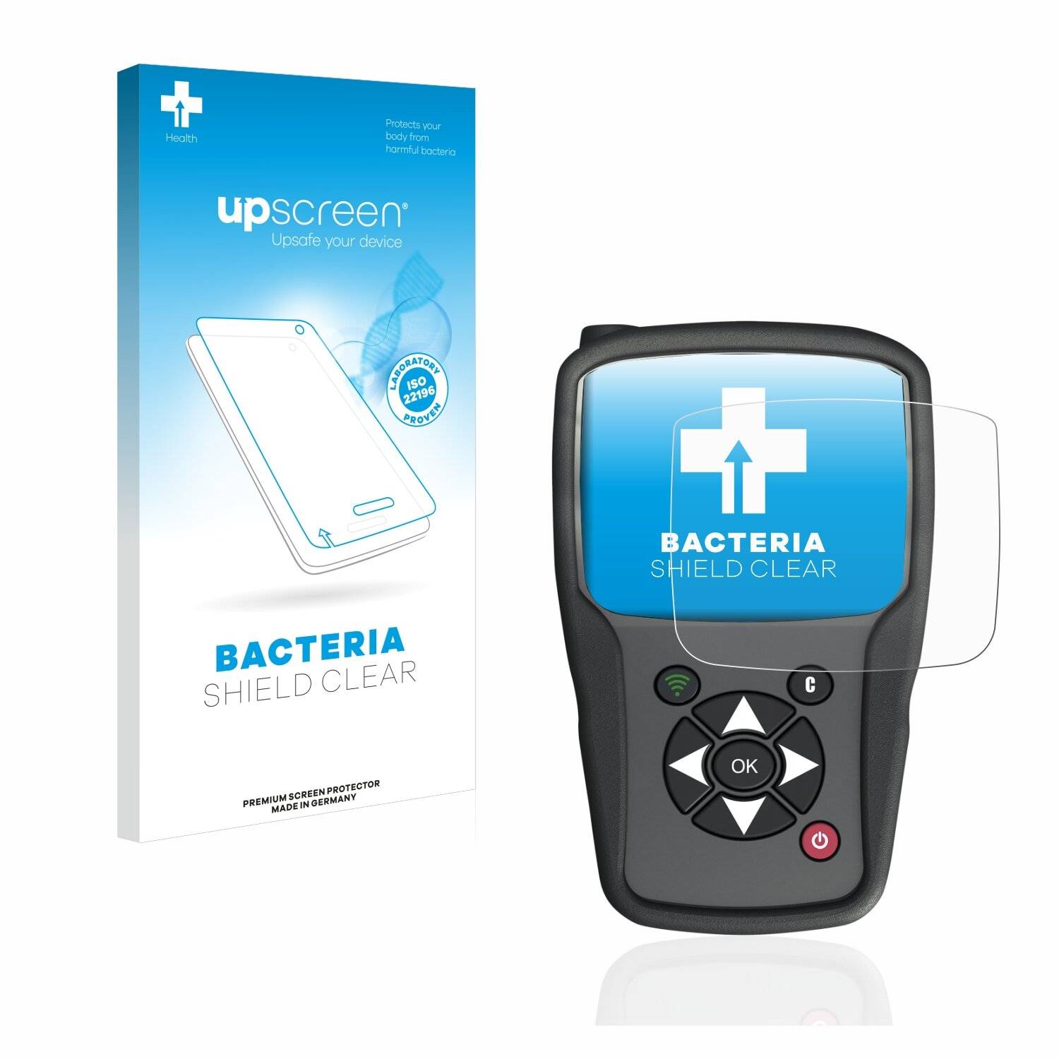 upscreen Bacteria Shield Clear Premium Antibakterielle Displayschutzfolie für Ateq