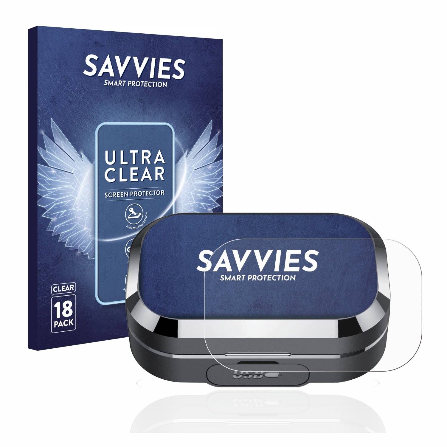 18x Savvies SU75 Displayschutzfolie für KT1 Q25 True Wireless