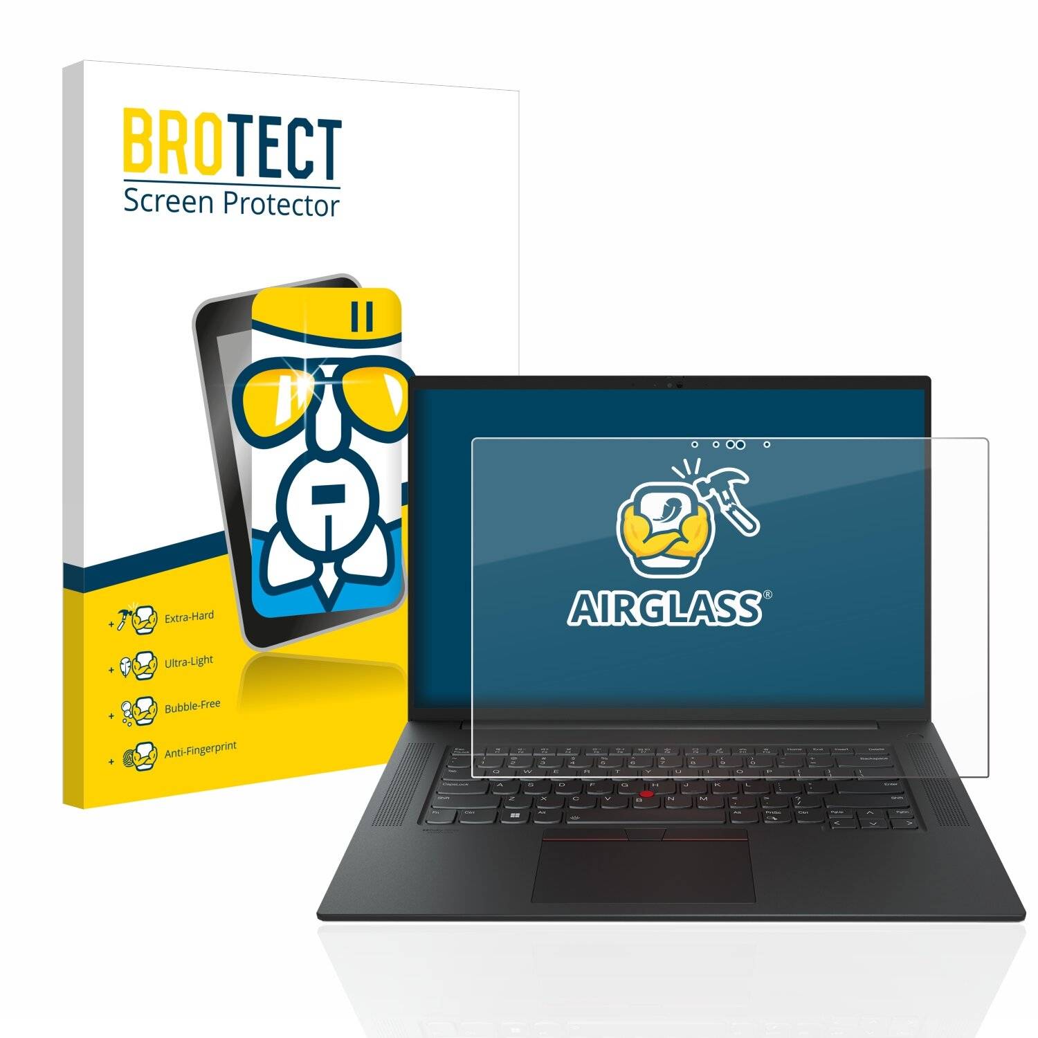 BROTECT AirGlass Schutzglas Folie für Lenovo ThinkPad P1 Gen 5 16