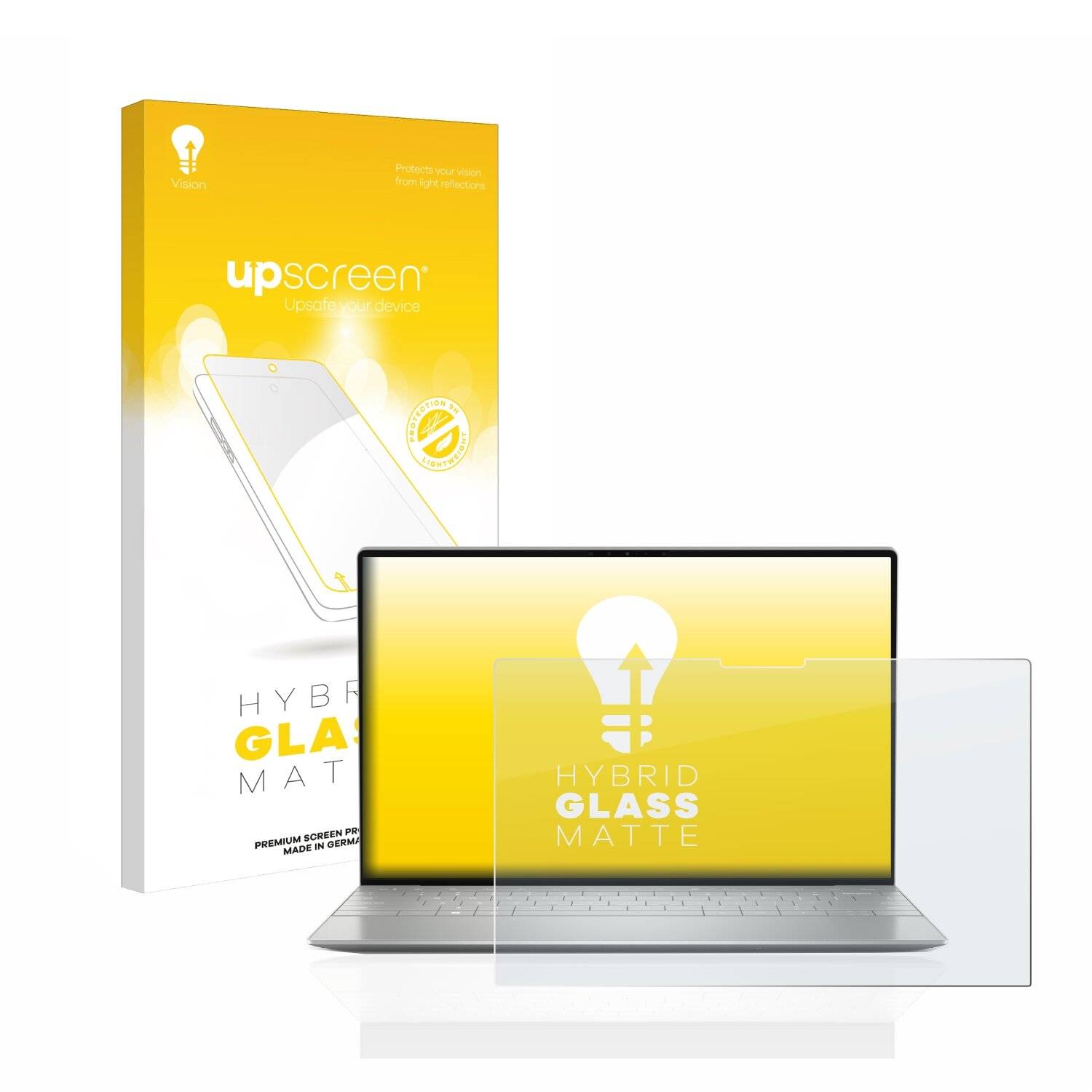 upscreen Hybrid Glass Matte Premium Schutzglas Folie für Dell XPS 13 Plus 9320 Touch