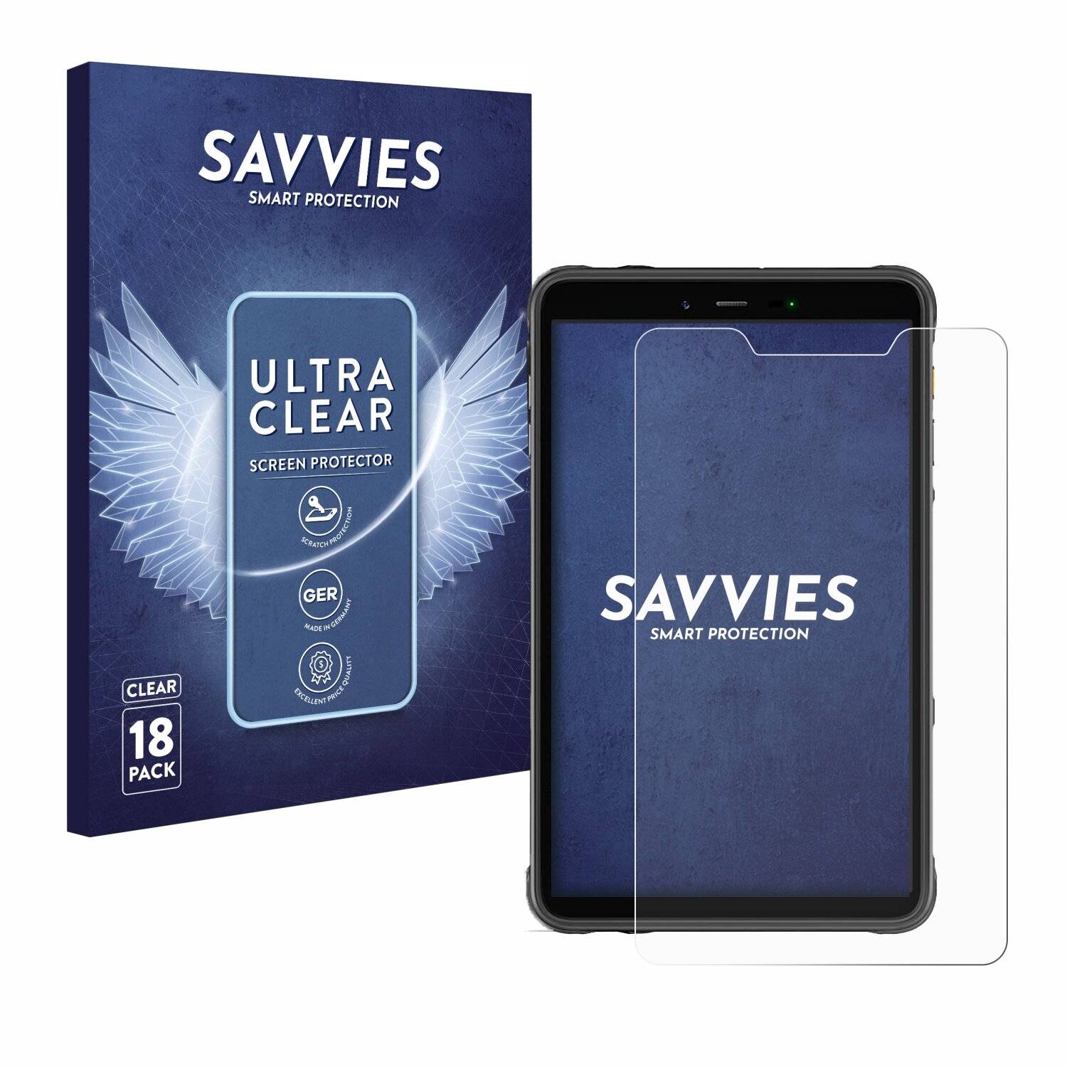18x Savvies SU75 Displayschutzfolie für Ulefone Armor Pad