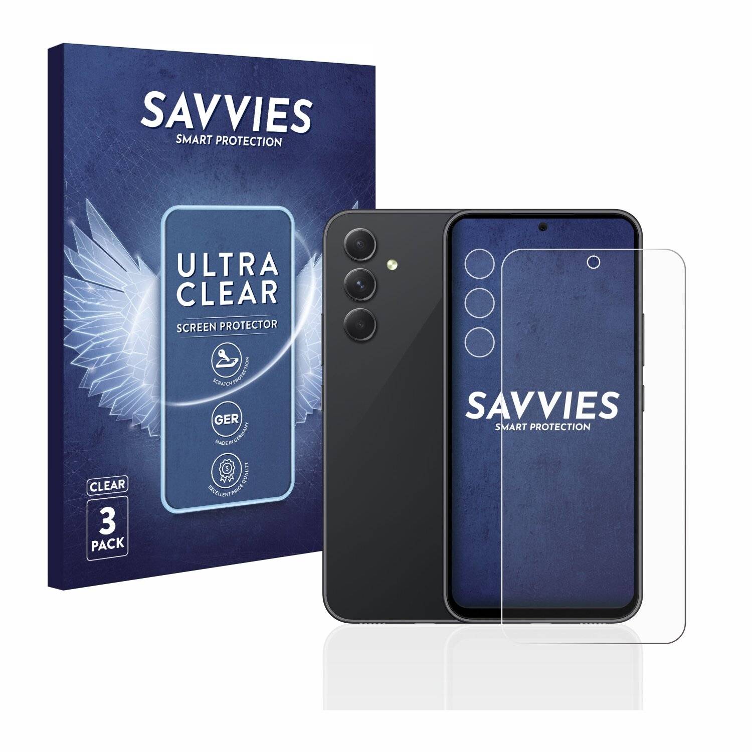 6x Savvies SU75 Displayschutzfolie für Samsung Galaxy A54 5G