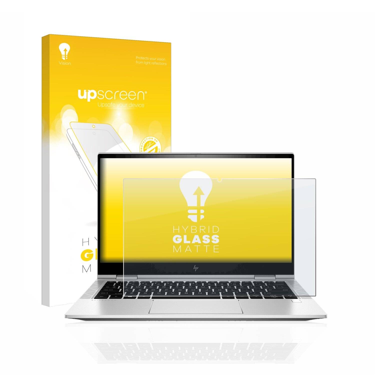 upscreen Hybrid Glass Matte Premium Schutzglas Folie für HP EliteBook x360 830 G8