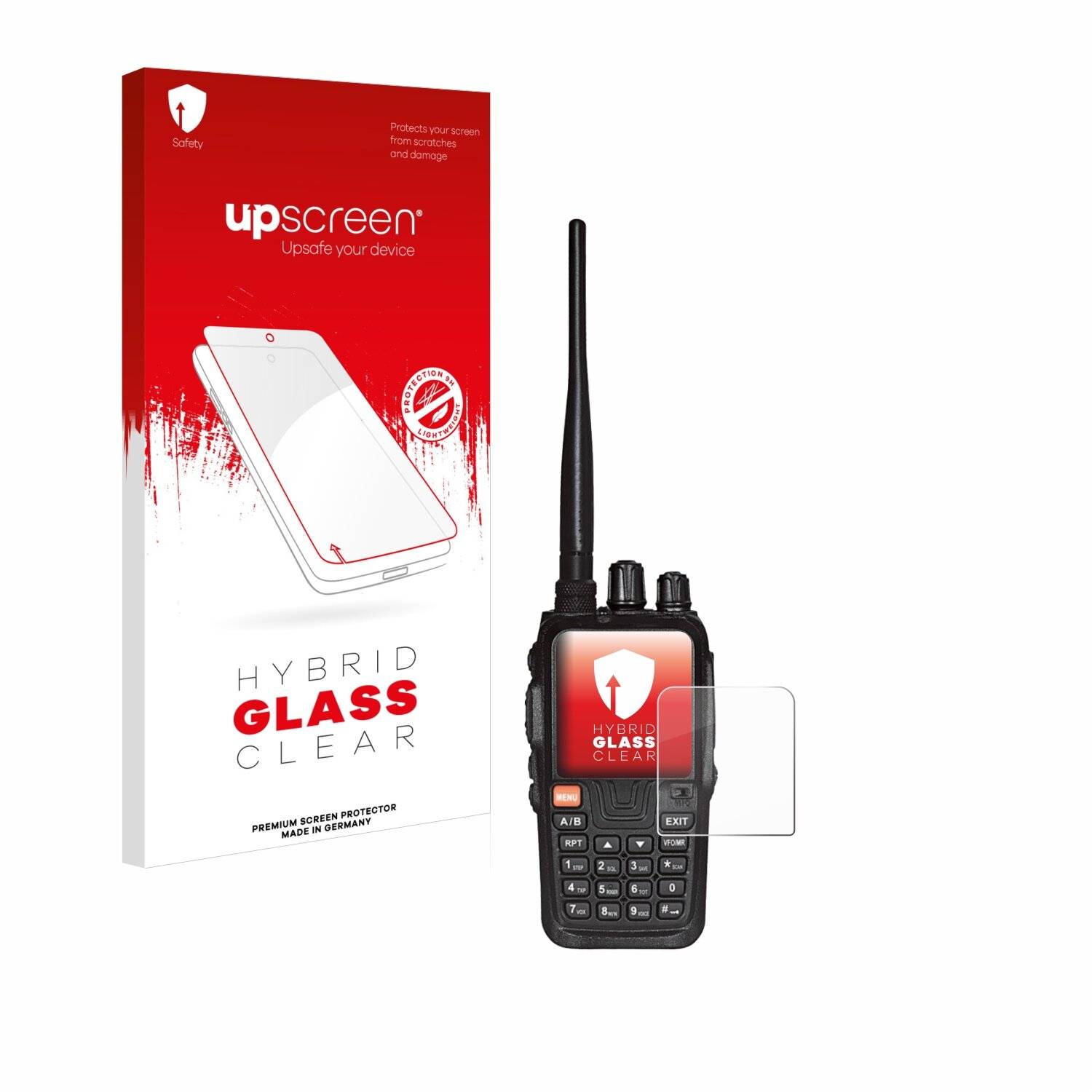 upscreen Hybrid Glass Clear Premium Schutzglas Folie für Wouxun