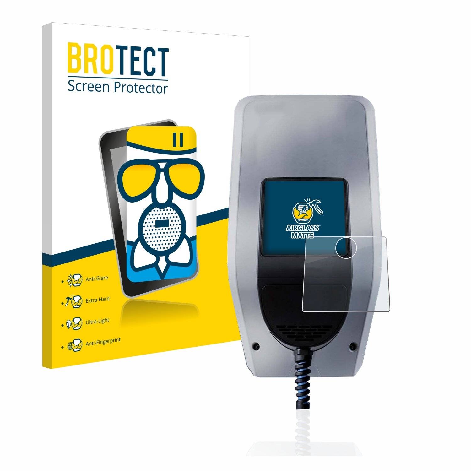 BROTECT AirGlass Matte Schutzglas Folie für Mennekes Amtron Charge Control