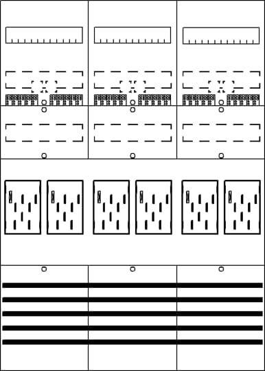 Notenpapierbündel mit verschiedenen Layouts: drei Notensysteme mit Platz für Noten, fünf Kästchen für Taktstrichübungen, vier durchgehende Linienführungen.