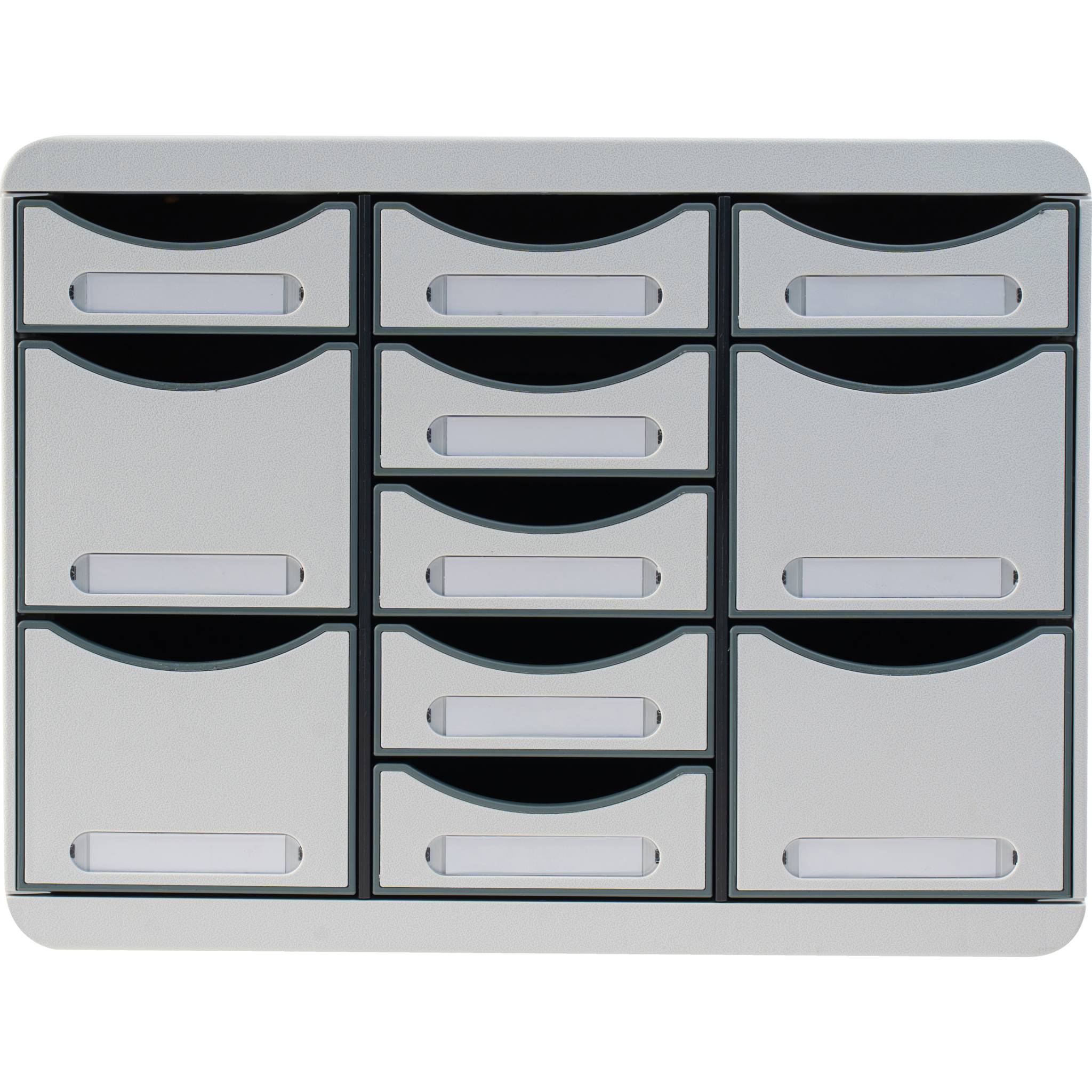 Exacompta Schubladenbox STORE BOX MULTI 11 offene Schubladen Lichtgrau 313740D