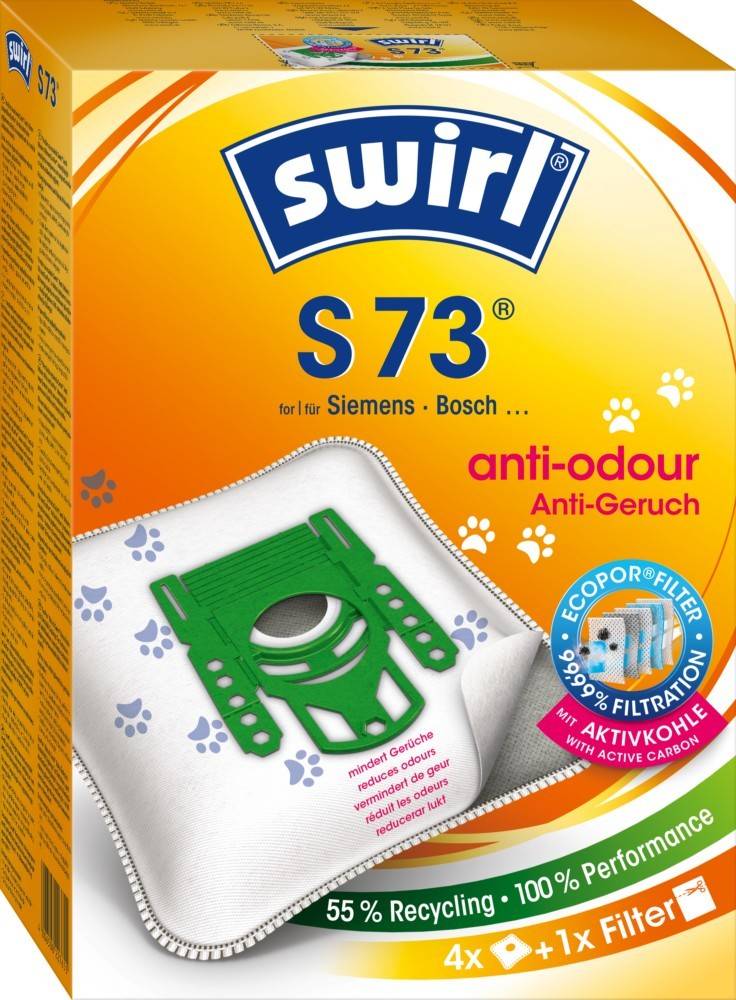 Swirl Staubbeutel S 73 Anti-Odour VE4