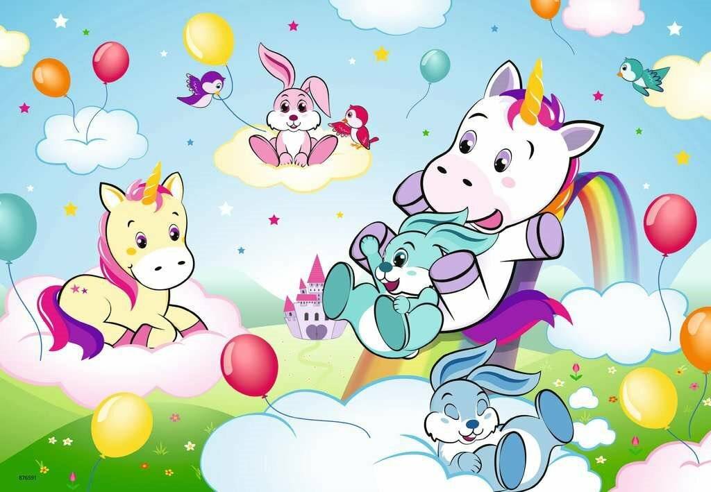 Puzzle 2x24 Teile Märchenhaftes Einhorn Zwei Puzzles für doppelten Puzzlespaß