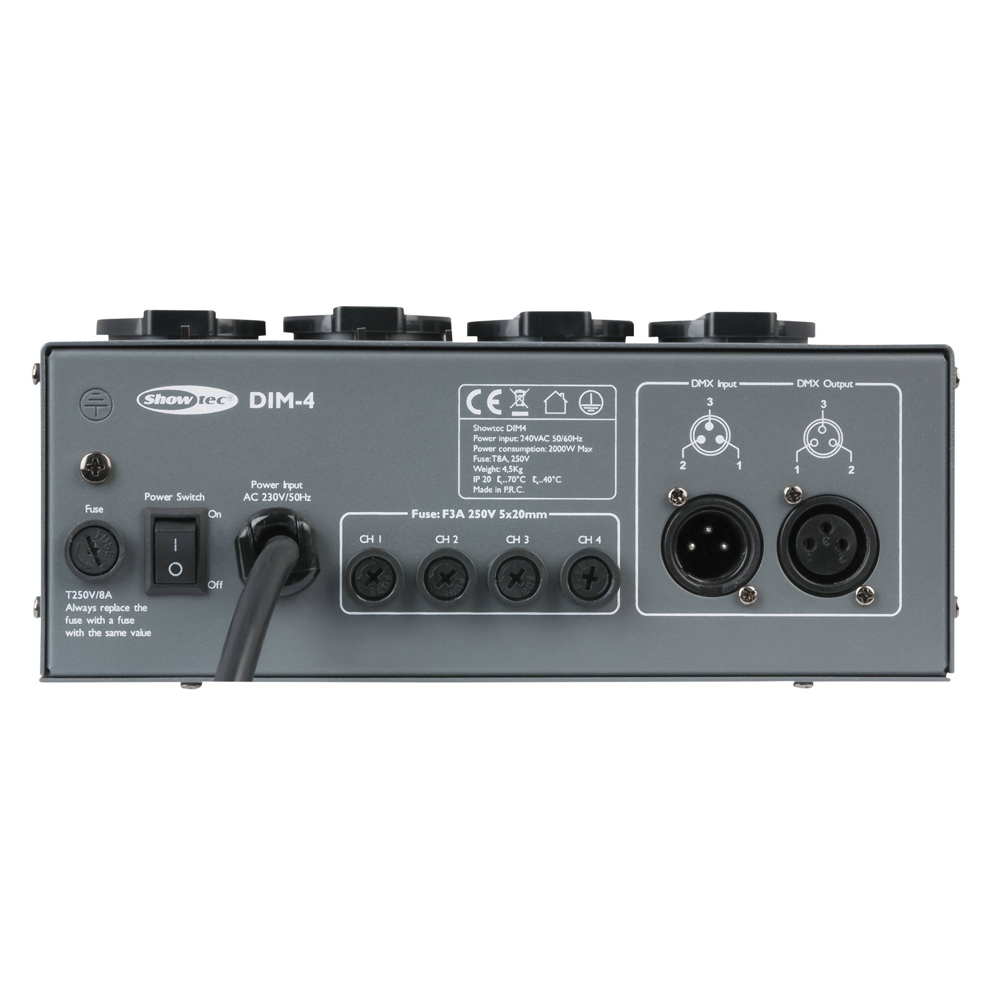 Showtec DIM-4 Dimmerpack mit 4 Kanälen und 3 A pro Kanal