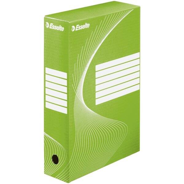 Archiv-Schachtel - DIN A4 Rückenbreite 8 cm grün.