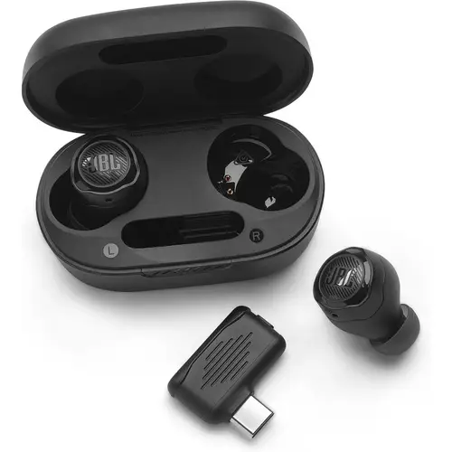 JBL Quantum Air TWS Bluetooth-Ohrhörer, kabellos, In-Ear-Gaming, Schwarz JBL Quantum Air TWS Bluetooth-Ohrhörer, kabellos, In-Ear-Gaming, Schwarz