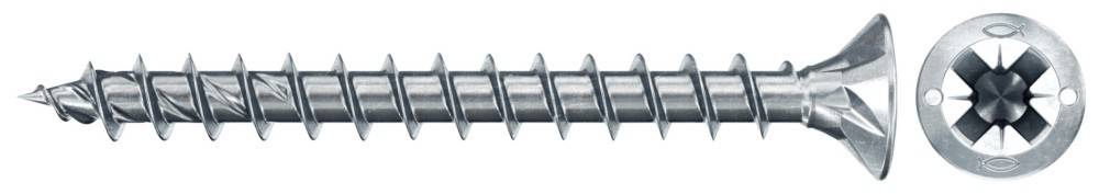 Nahaufnahme einer Metallschraube, die ihre spiralförmigen Gewindegänge und die spitze Spitze zeigt, entwickelt zum sicheren Befestigen von Materialien.