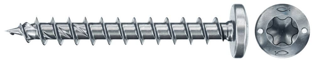 Ein Nahaufnahmebild einer Metallschraube mit einem gerillten Körper und einer scharfen Spitze, die für Befestigungszwecke verwendet wird.