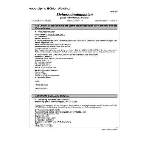 Elektrode Phoenix Spez.D 4,0x450mm