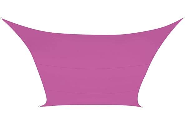 Perel Sonnensegel, wasserabweisend, 4 x 3 m, 160 g/m², Polyester, Rechteck, Fuchsia