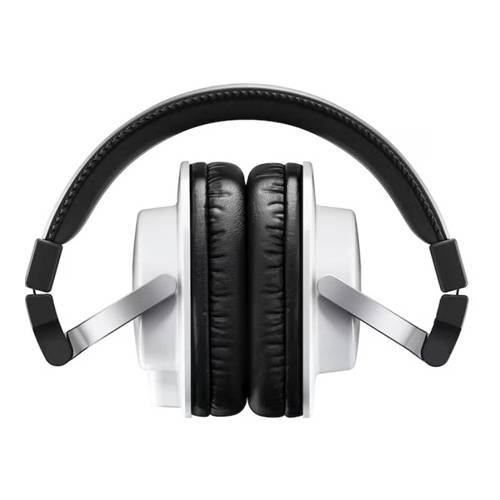 Schwarze und weiße Over-Ear-Kopfhörer mit gepolsterten Ohrmuscheln, die vor einem schlichten weißen Hintergrund präsentiert werden.