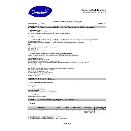 Prof.Edelstahlreiniger CIF 6 x 0,75 L