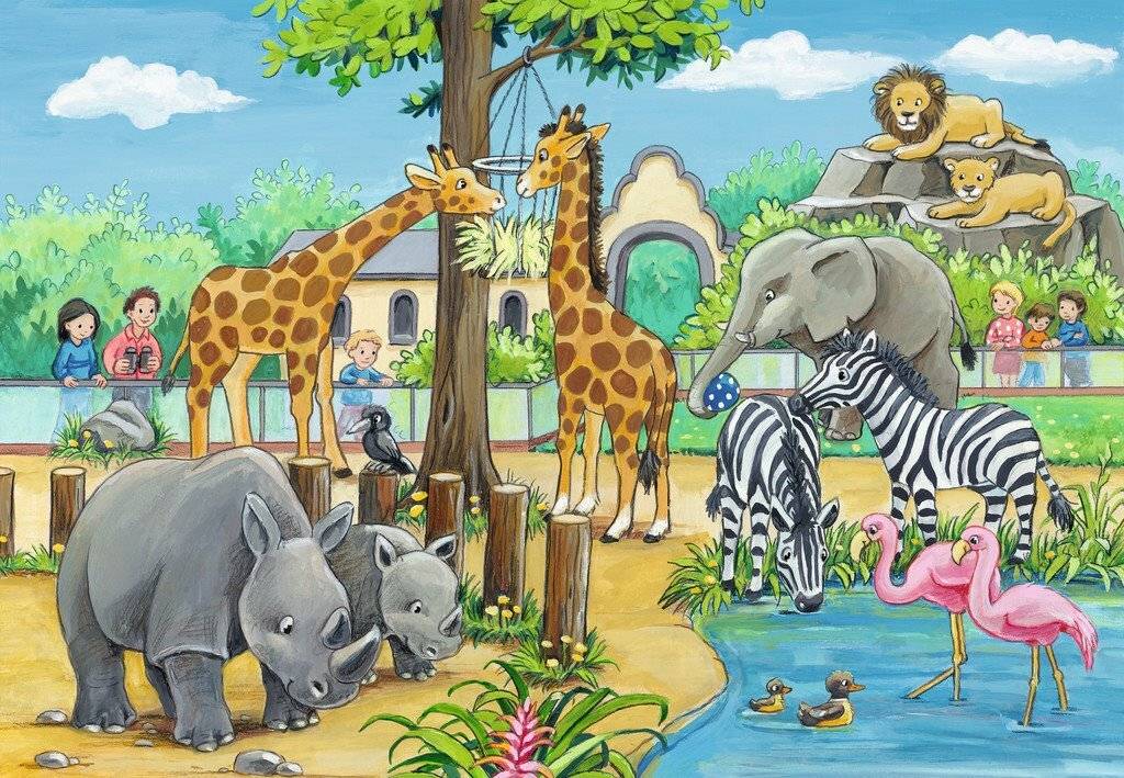 Kinderpuzzle Willkommen im Zoo (2x 24 Teile)