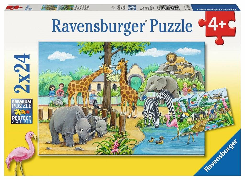 Kinderpuzzle Willkommen im Zoo (2x 24 Teile)